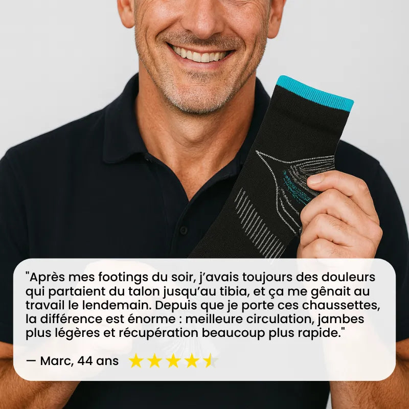 Chaussettes de compression en fibre de bambou
