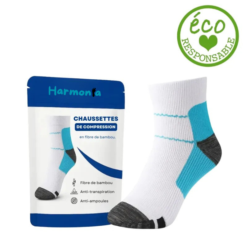 Chaussettes de compression en fibre de bambou